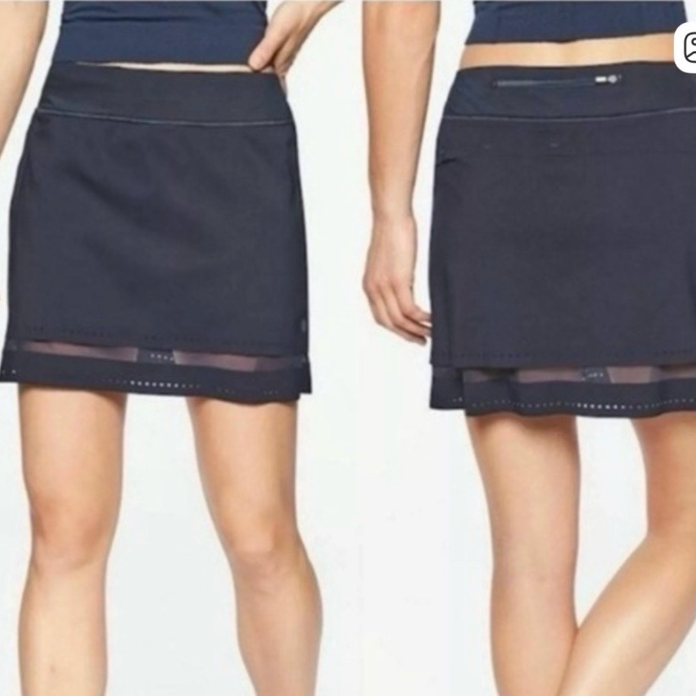 Athleta laser cut tennis skirt - black